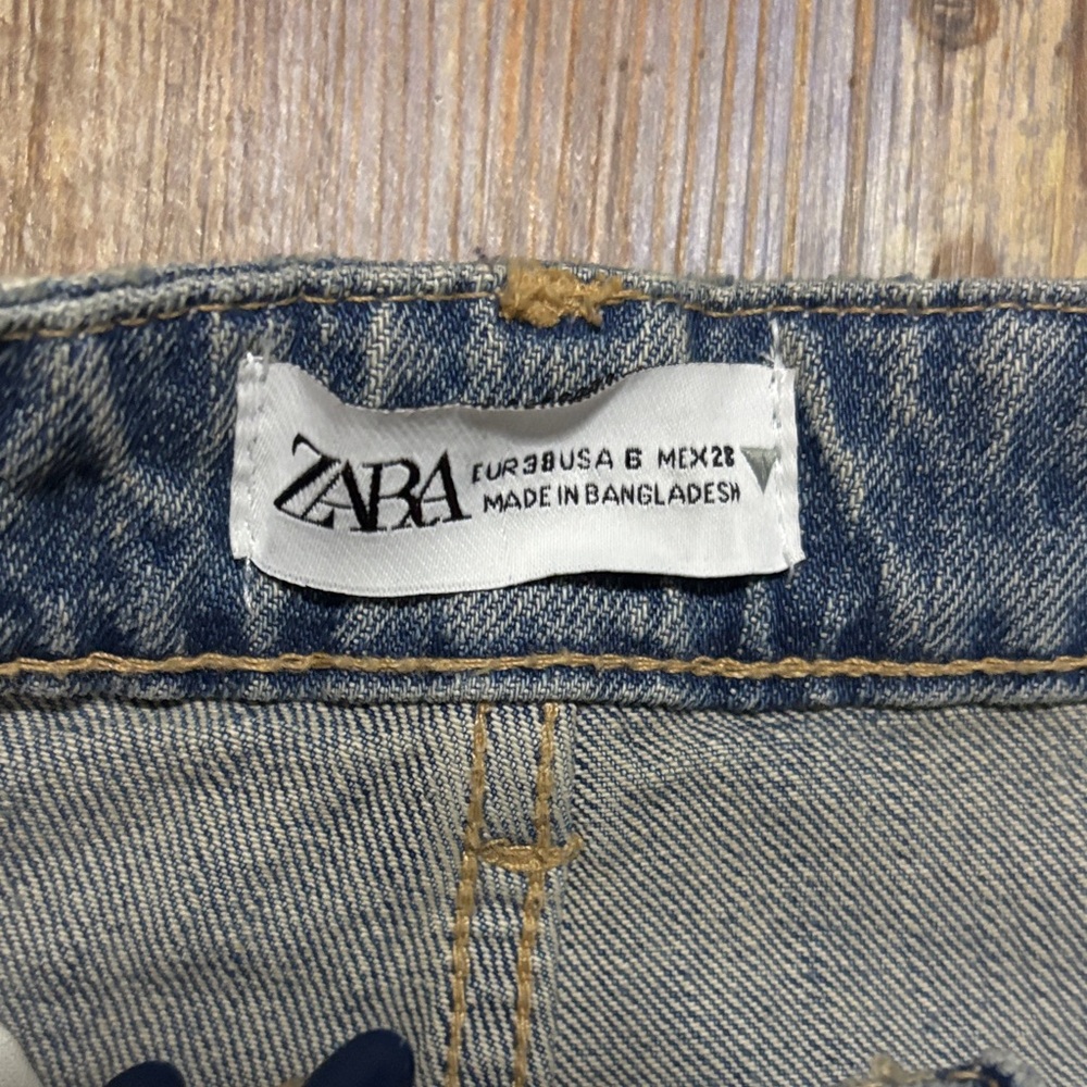 Zara Women's Straight Blue Jeans Size 8 - Picture 2 of 8